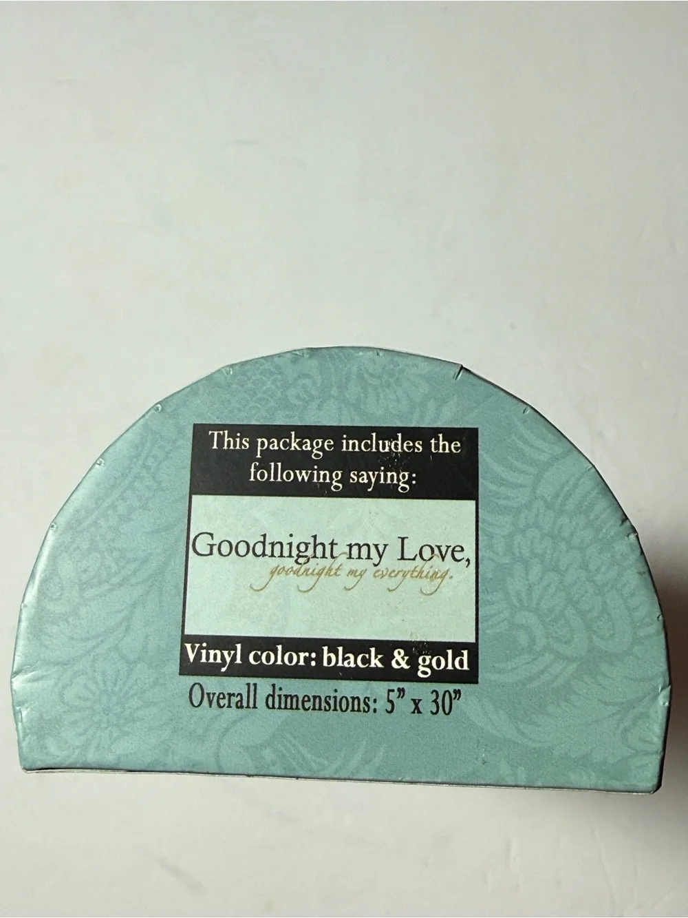 NIP “Goodnight My Love, Goodnight My Everything” Vinyl Lettering Wall Art